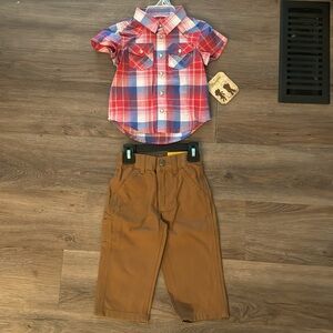 Wrangler Pearl snap button up with Carhartt Loose Fit Pant